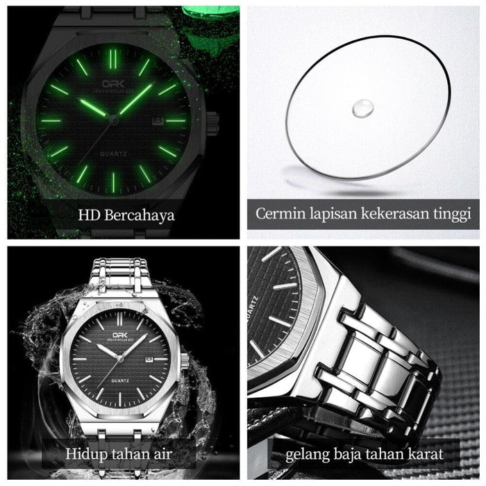 Men Watch Simple Fashion Waterproof Luminous Stainless