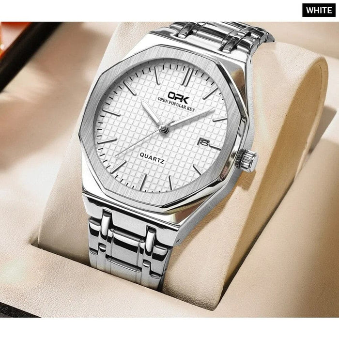 Men Watch Simple Fashion Waterproof Luminous Stainless
