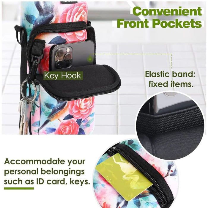 Water Bottle Carrier Bag Adjustable Shoulder Hand Strap 2