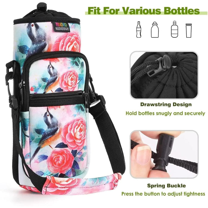 Water Bottle Carrier Bag Adjustable Shoulder Hand Strap 2