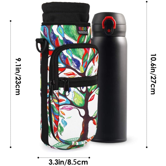 Water Bottle Carrier Holder Bag with Adjustable Strap
