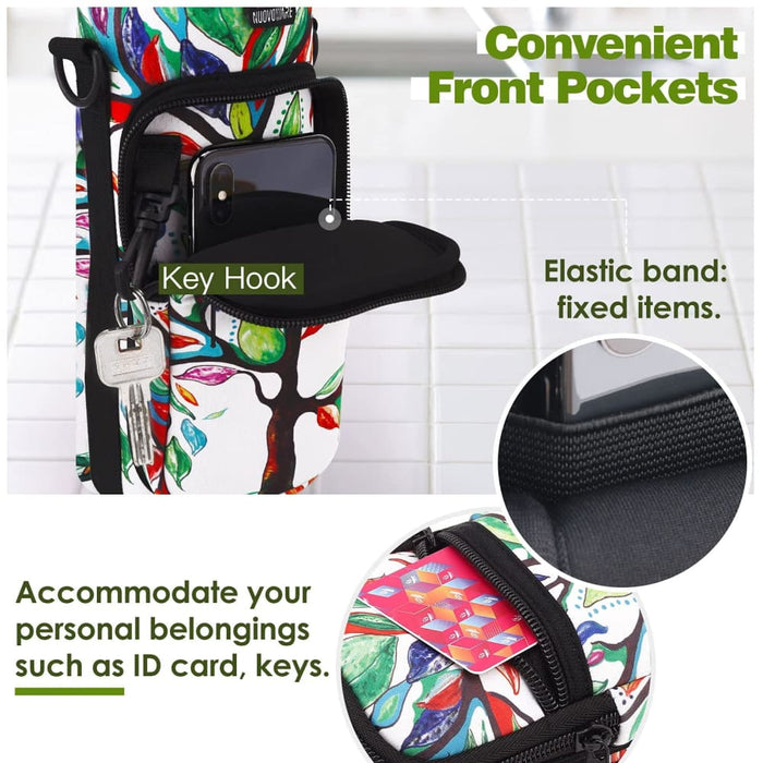 Water Bottle Carrier Holder Bag with Adjustable Strap