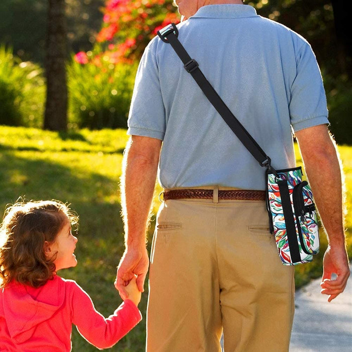 Water Bottle Carrier Holder Bag with Adjustable Strap