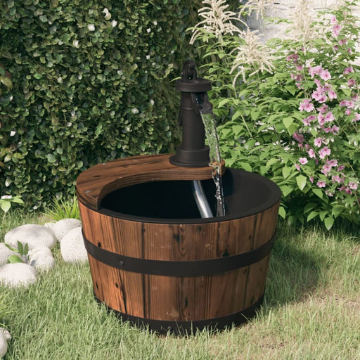 Water Fountain With Pump 28x28x34.5 Cm Solid Wood Fir Tlanpt
