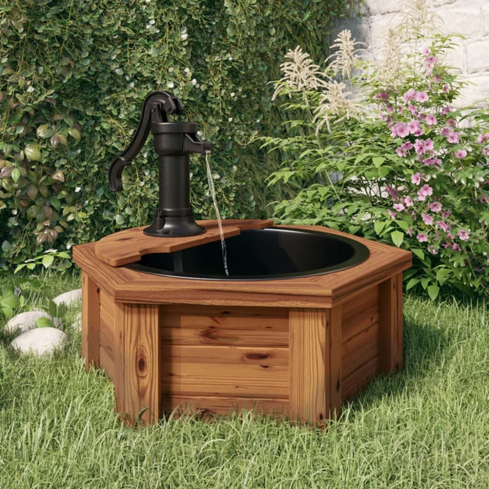 Water Fountain with Pump 57x57x53 Cm Solid Wood Fir Tlanpa