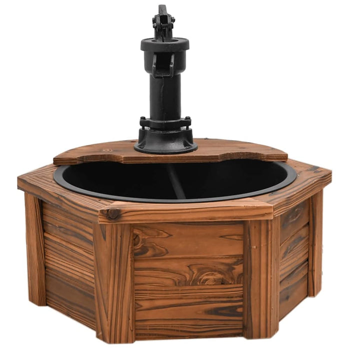 Water Fountain with Pump 57x57x53 Cm Solid Wood Fir Tlanpa