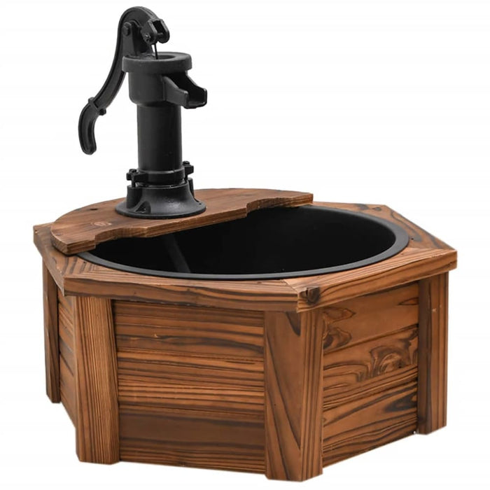 Water Fountain with Pump 57x57x53 Cm Solid Wood Fir Tlanpa