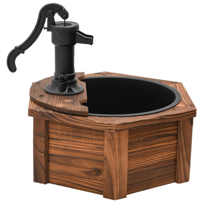 Water Fountain with Pump 57x57x53 Cm Solid Wood Fir Tlanpa