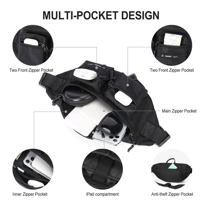Water Resistant Sling Backpack for Travel Sports