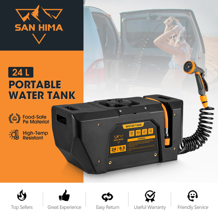 24L Portable Water Tank Outdoor Camping Caravan Storage Container 4Wd