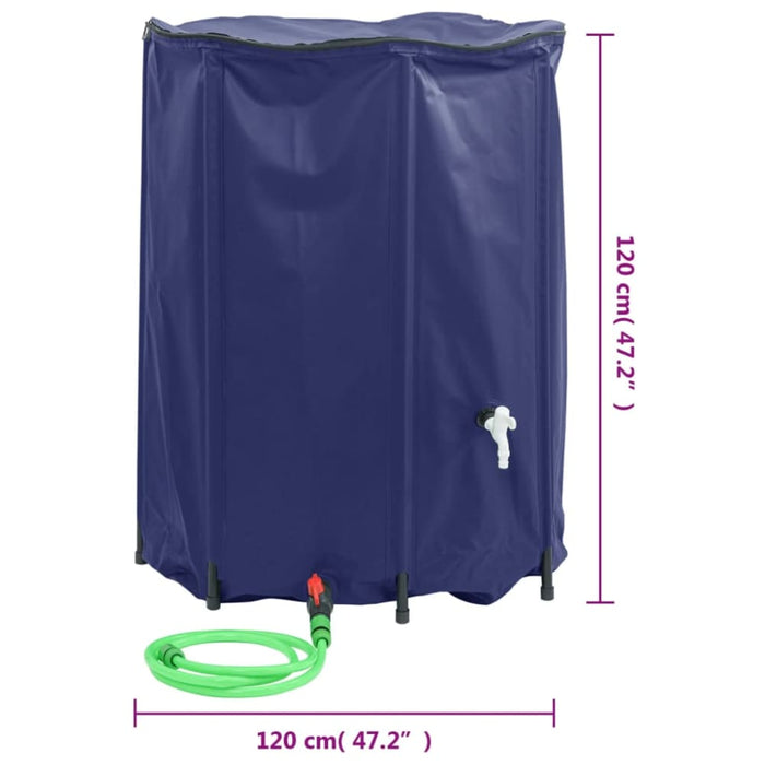 Water Tank With Tap Foldable 1350 l Pvc Oplbbn