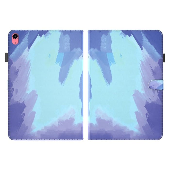 Watercolour Pattern Flip Leather Tablet Case Berry Colour