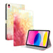Watercolour Pattern Flip Leather Tablet Case Berry Colour