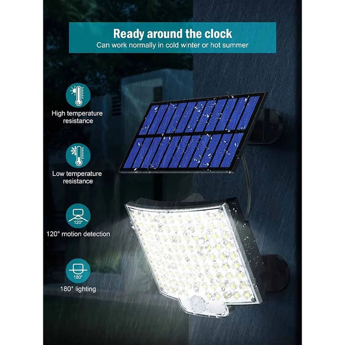 Waterproof 106led Solar Light With Motion Sensor And Remote