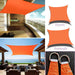 Waterproof 420d Orange Square Rectangle Shade Sail Garden