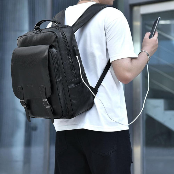 Waterproof Business Backpack With Usb Charging Port