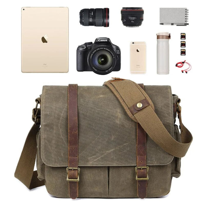 Waterproof Canvas Camera Shoulder Bag Multi-functional Dslr