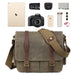 Waterproof Canvas Camera Shoulder Bag Multi-functional Dslr