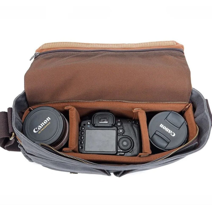 Waterproof Canvas Camera Shoulder Bag Multi-functional Dslr