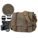 Waterproof Canvas Camera Shoulder Bag Multi-functional Dslr