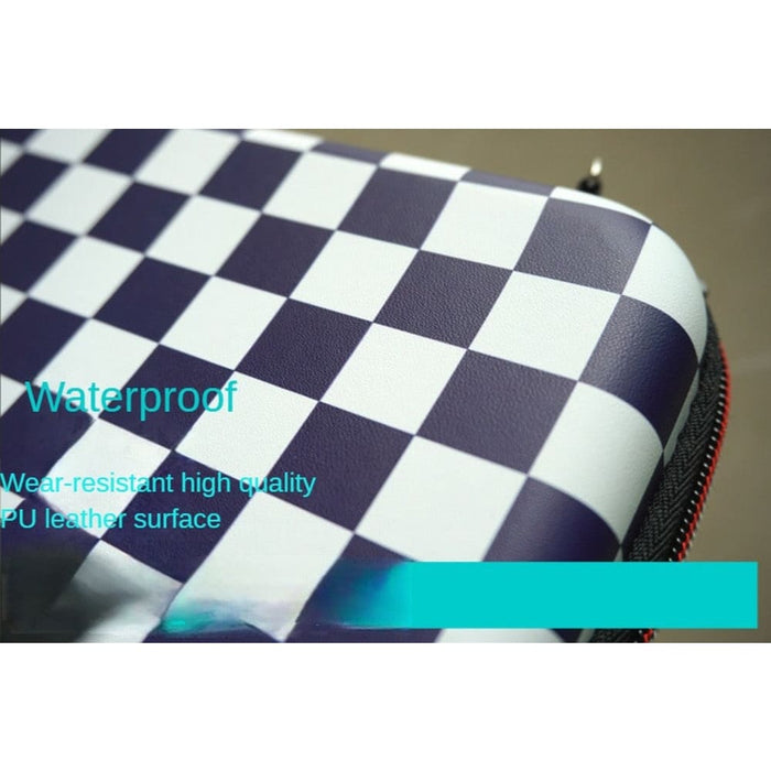 Waterproof Checkerboard Hard Case with 10 Card Slots