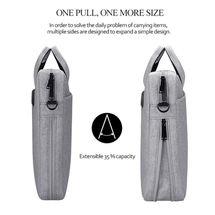 Waterproof Expandable Laptop Bag With Detachable Strap