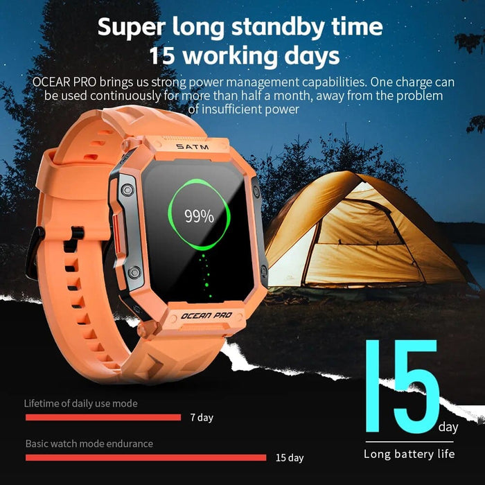 Waterproof Big Full Touch Screen Rugged Fitness Tracker