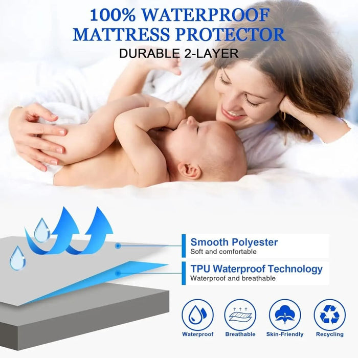 Waterproof Mattress Protector Soft Breathable Cover Machine