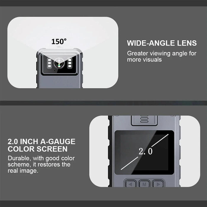 Waterproof Mini Camcorder With 2.0 Ips Screen And Back Clip