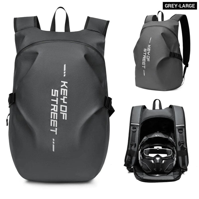 Waterproof Motorcycle Helmet Backpack with Reflective Stripe