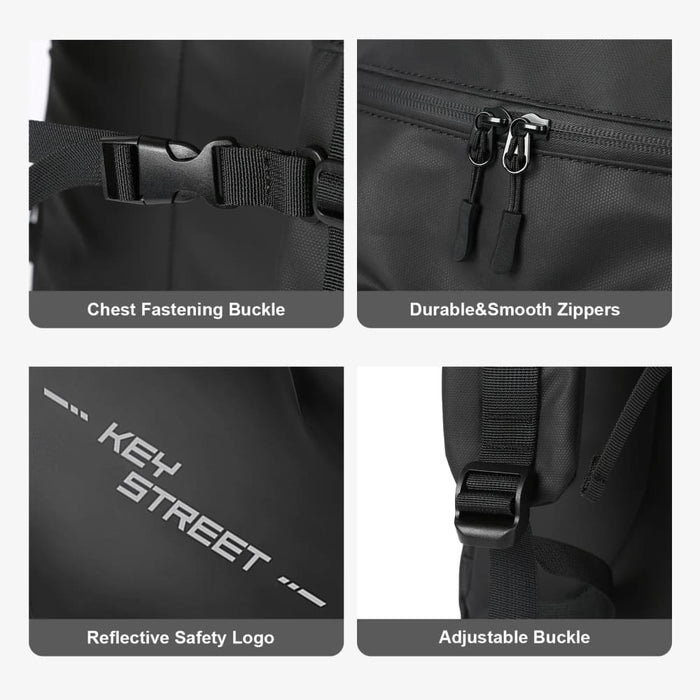 Waterproof Motorcycle Helmet Backpack with Reflective Stripe