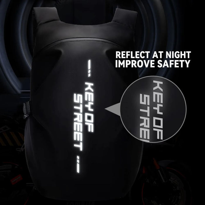 Waterproof Motorcycle Helmet Backpack with Reflective Stripe