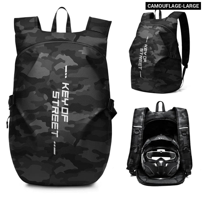 Waterproof Motorcycle Helmet Backpack with Reflective Stripe