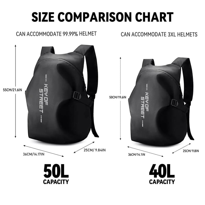 Waterproof Motorcycle Helmet Backpack with Reflective Stripe