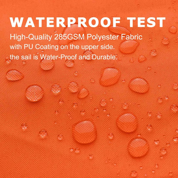 Waterproof Orange Sun Shade Sail for Outdoor Garden