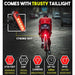 Waterproof Rechargeable Led Bike Lights Set (2000mah