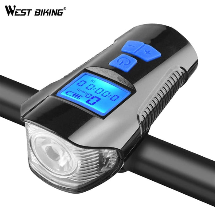 Waterproof Usb Rechargeable Front Flashlight With Bike