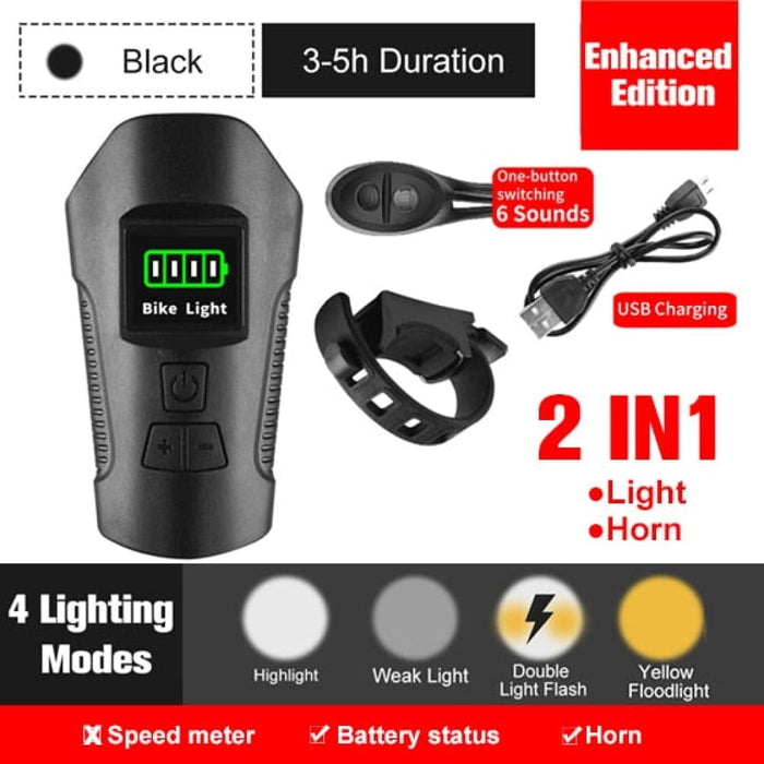 Waterproof Usb Rechargeable Front Flashlight with Bike