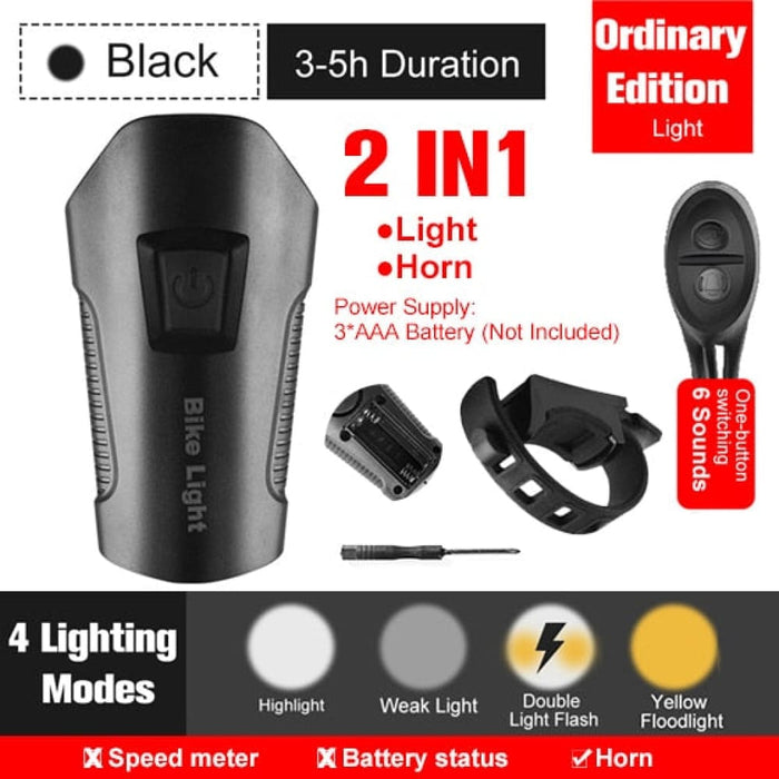 Waterproof Usb Rechargeable Front Flashlight with Bike
