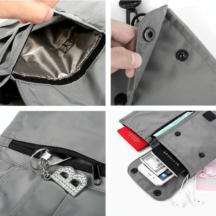 Waterproof Rfid Neck Bag For Passport And Phone