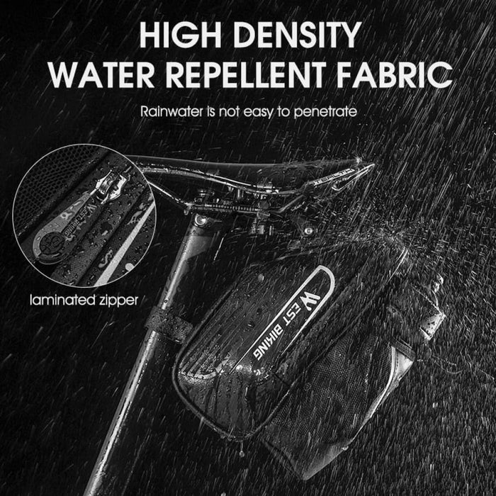 Waterproof Saddle Bag with Water Bottle Pocket