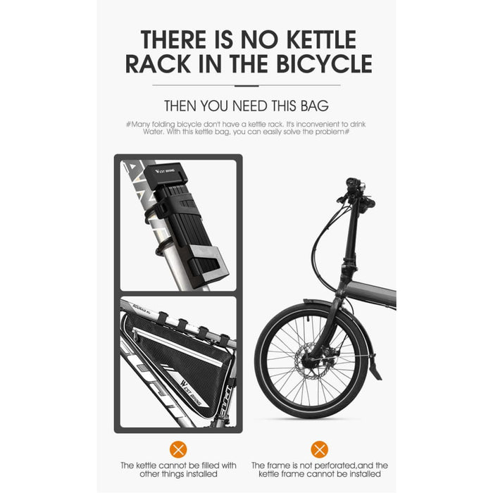 Waterproof Saddle Bag with Water Bottle Pocket