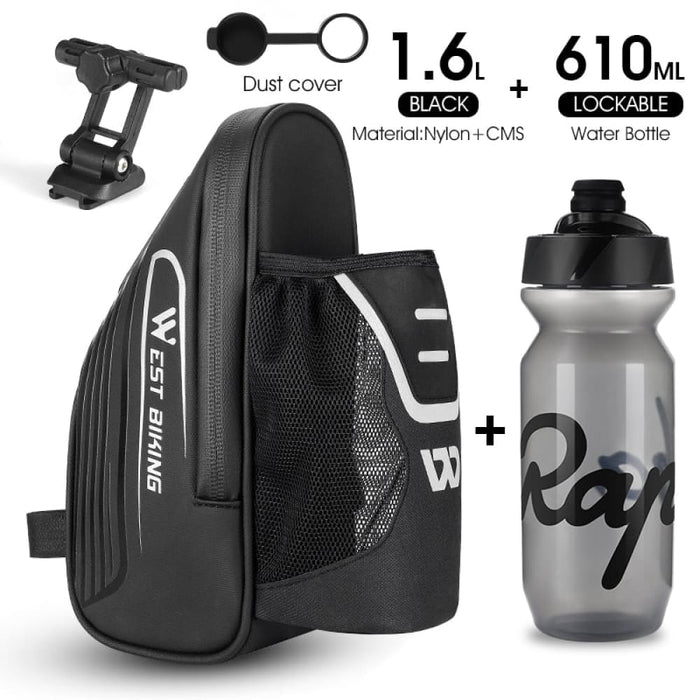 Waterproof Saddle Bag with Water Bottle Pocket