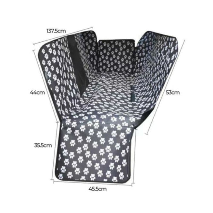Waterproof Pet Car Seat Cover Hammock Black with Mesh Window