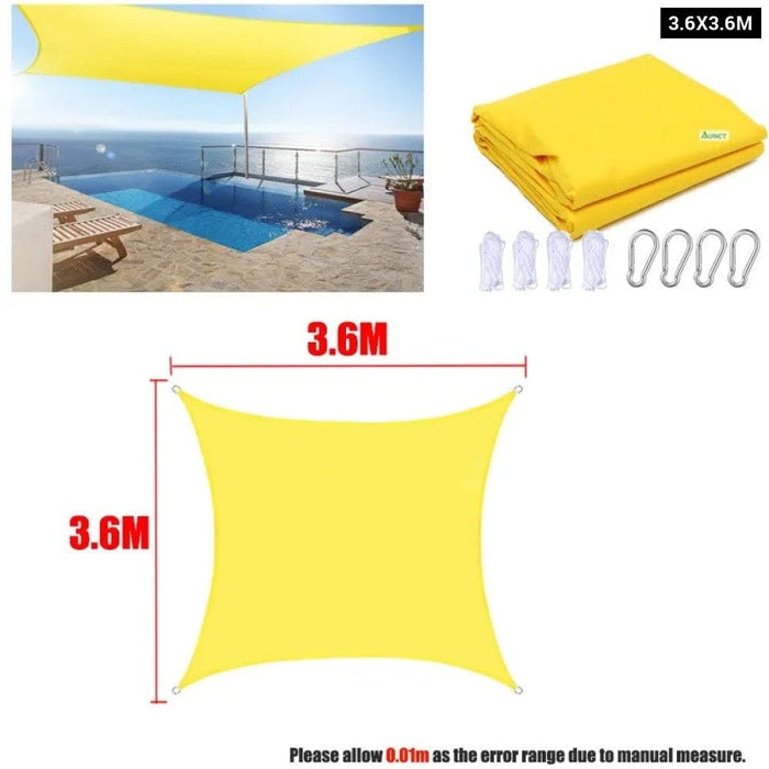 Waterproof Sun Shade Sail Square Rectangle Triangle Garden