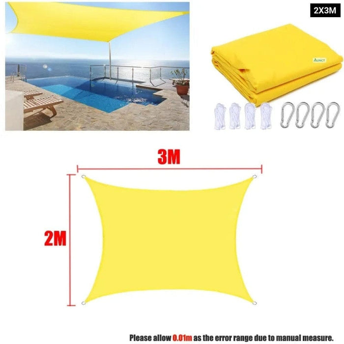 Waterproof Sun Shade Sail Square Rectangle Triangle Garden