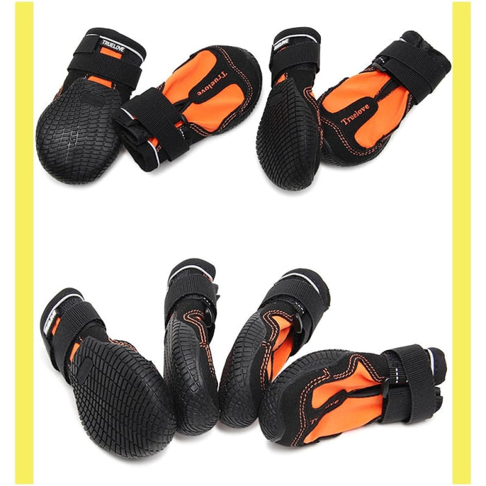 Waterproof Pet Shoes with Reflective Rugged Anti-slip Sole