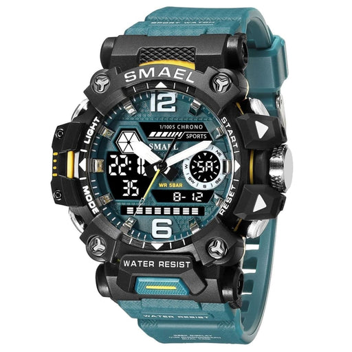 Men 50m Waterproof Sports Military Digital 8072 Dual