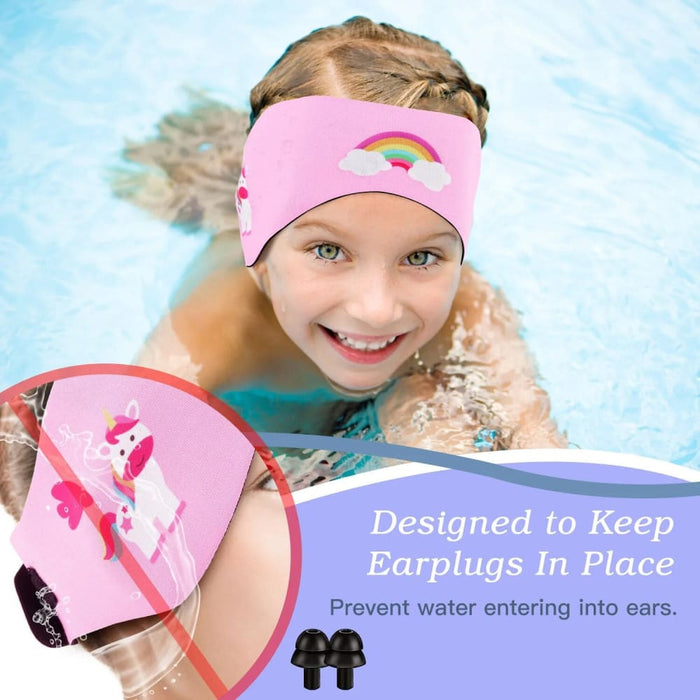 Waterproof Swimming Headband for Kids Adjustable Keep Water