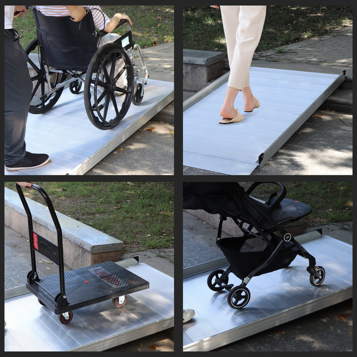 6Ft Portable Aluminium Mobility Threshold Access Wheelchair Ramp